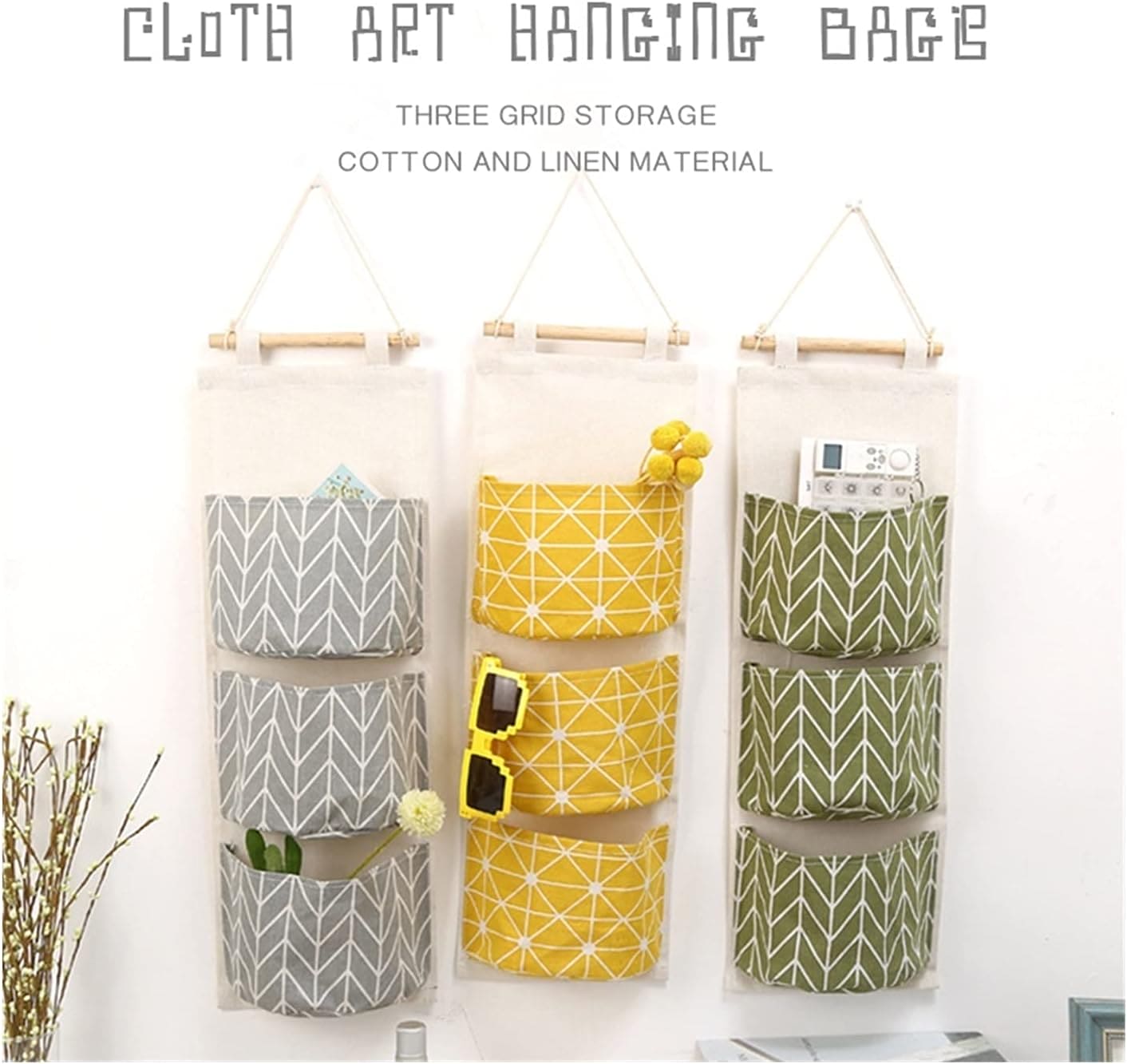 3 Pocket Hanging Storage Bag, Wall Pocket Hanging Holder, Multipurpose Sundry Storage Pocket, Linen Bathroom Toiletry Home Decor Hanging Bag, Creative Cotton And Linen Waterproof Storage Hanging Bag, Wardrobe Door Hanging Storage Bag 3 Pocket Hanging Storage Bag, Wall Pocket Hanging Holder, Multipurpose Sundry Storage Pocket, Linen Bathroom Toiletry Home Decor Hanging Bag, Creative Cotton And Linen Waterproof Storage Hanging Bag, Wardrobe Door Hanging Storage Bag